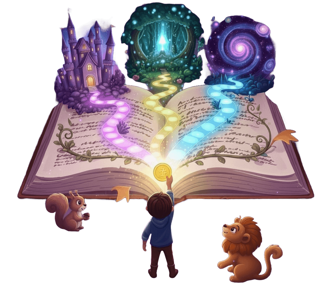 Rodzice czytają dziecku bajkę